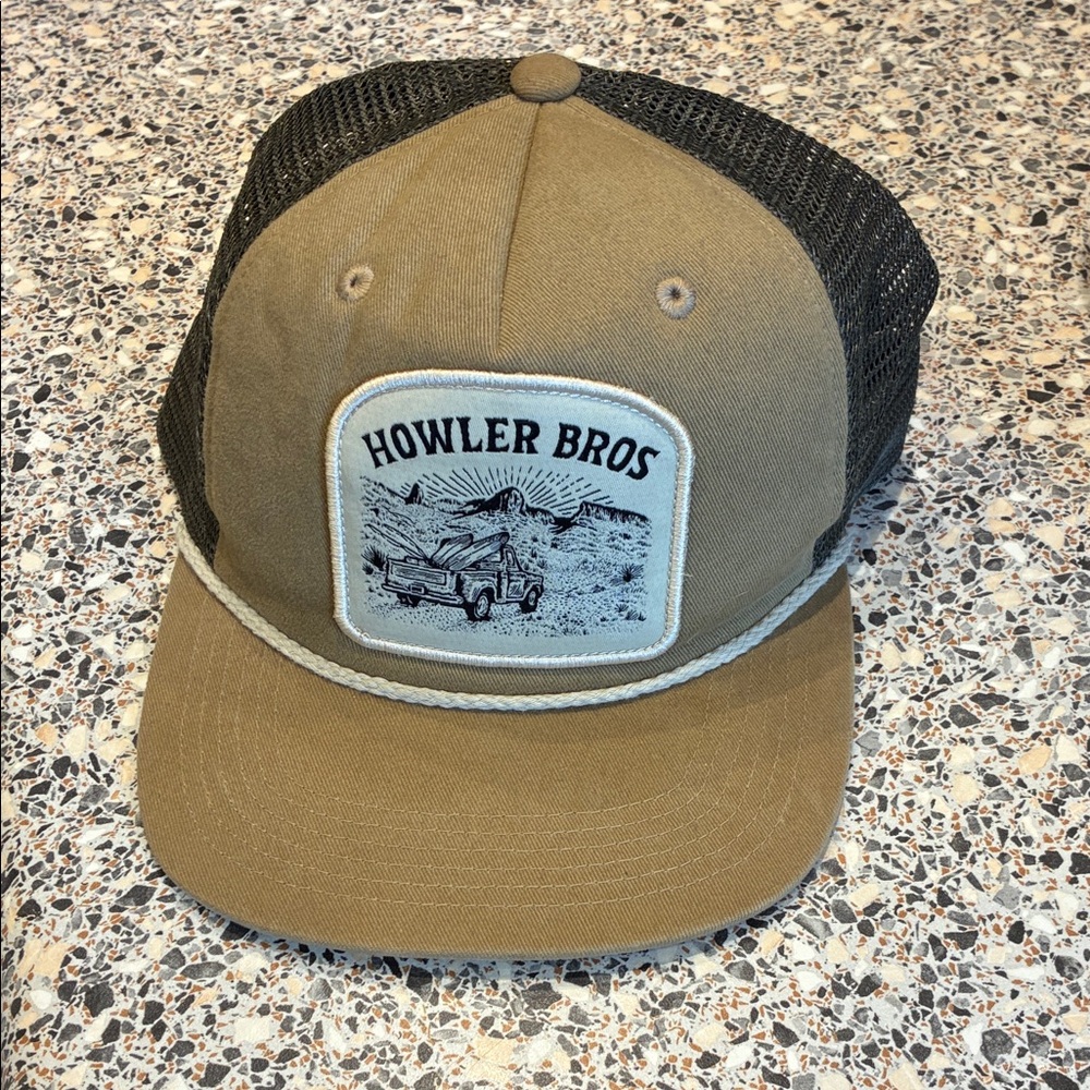 Howler Brothers Tan and Black Trucker Hat